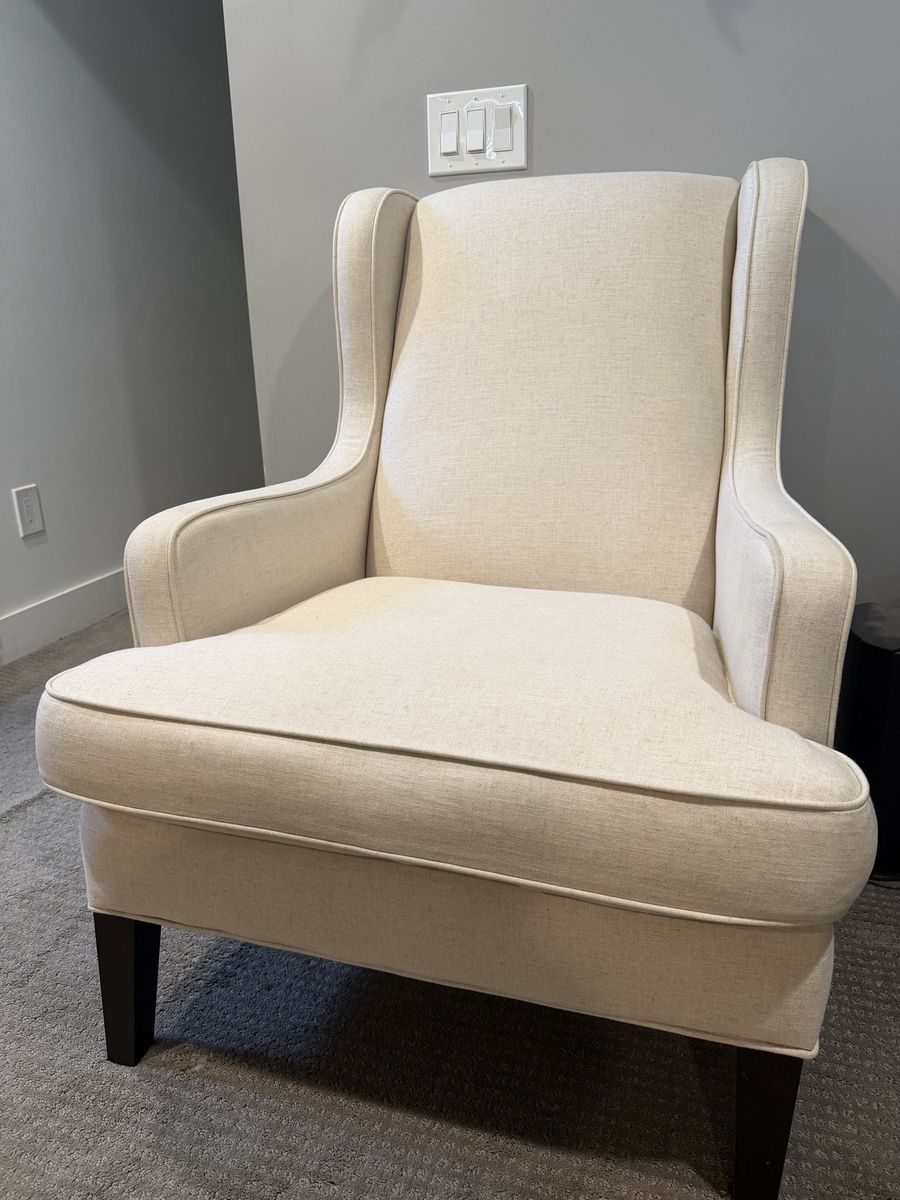 Cream Colored Upholstered Chair
