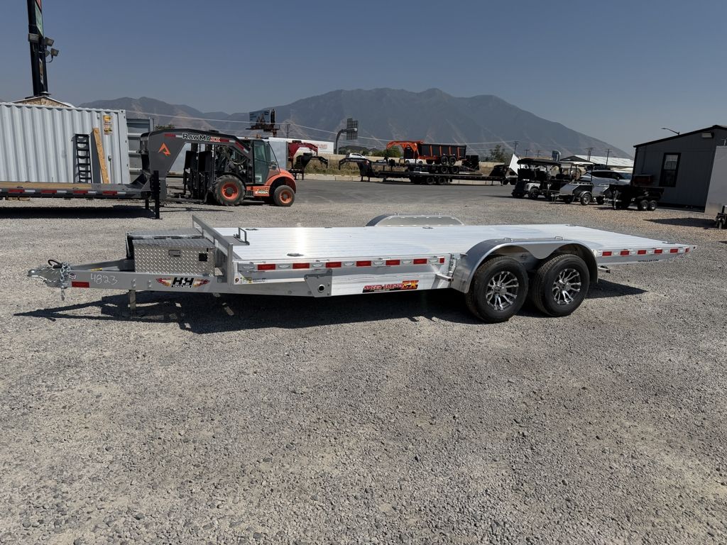 2026 H&H 7x20 Speed Loader 10K Aluminum Tilt Flatbed Car Hauler