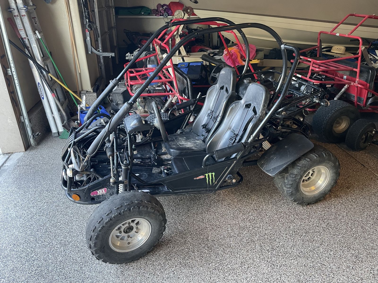 Black 2-seater Go Kart 2022Trail Master 200XRX