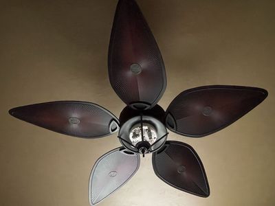Hampton Bay San Lucas 56" Ceiling Fan with Light Kit & Remote Control indoor/outdoor- Used