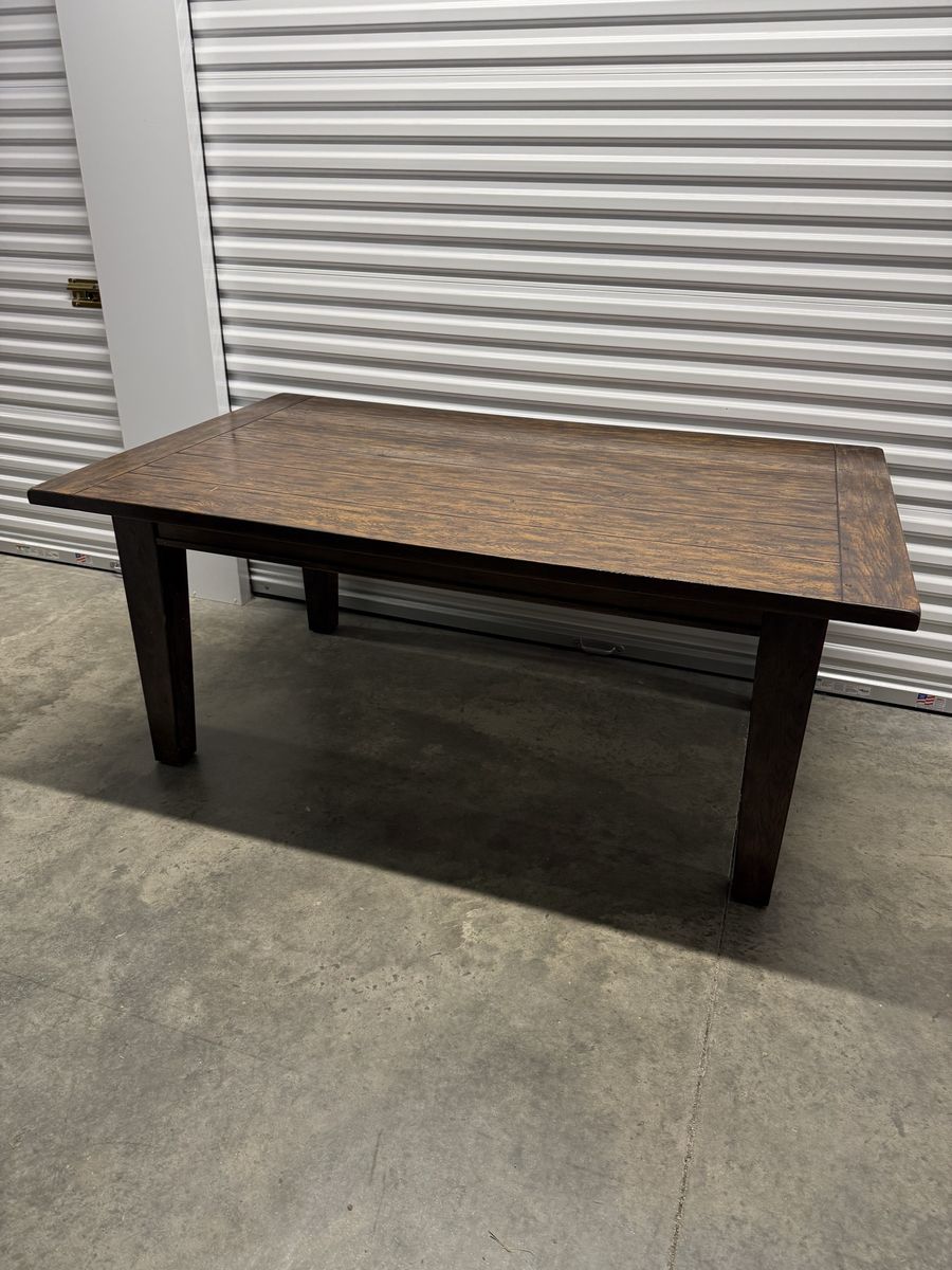 Large Wood Dining Table with 10 Matching Spindle Back Chairs - 72" Long Dining Set