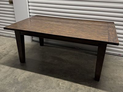 Large Wood Dining Table with 10 Matching Spindle Back Chairs - 72" Long Dining Set