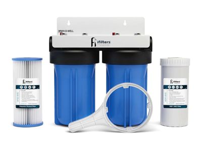 iFilters DUAL STAGE 4.5” X 10” WHOLE HOUSE WELL WATER FILTRATION SYSTEM | COMPLETE COMMERCIAL GRADE SYSTEM-NEW IN BOX!!!
