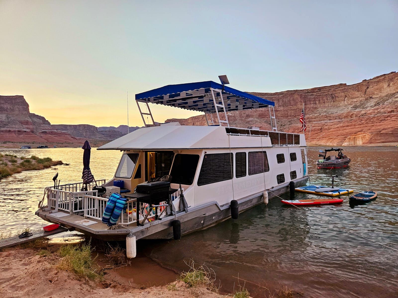 55' Fun Country Houseboat – Full Ownership Wahweap Marina • Transferable Slip • Includes Sea-Doo