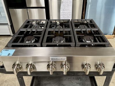 NEW KITCHENAID COMMERCIAL STYLE STAINLESS GAS RANGE