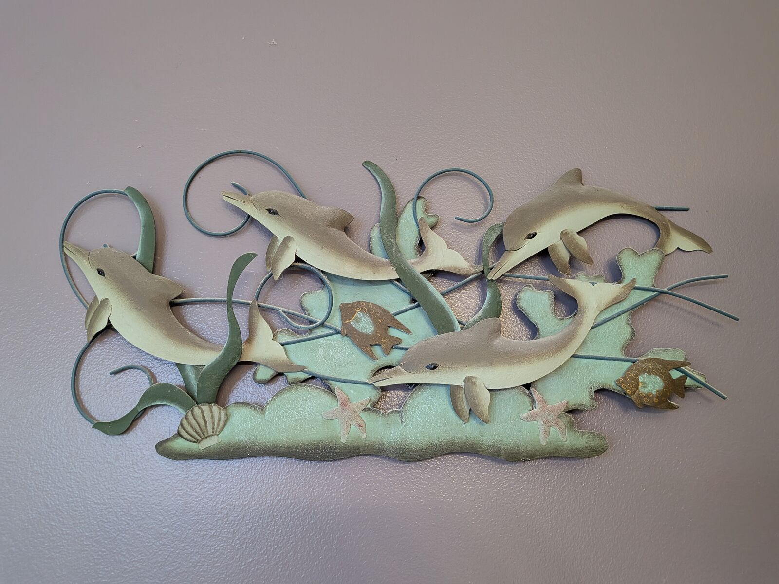 Hanging bathroom wall decoration dolphins