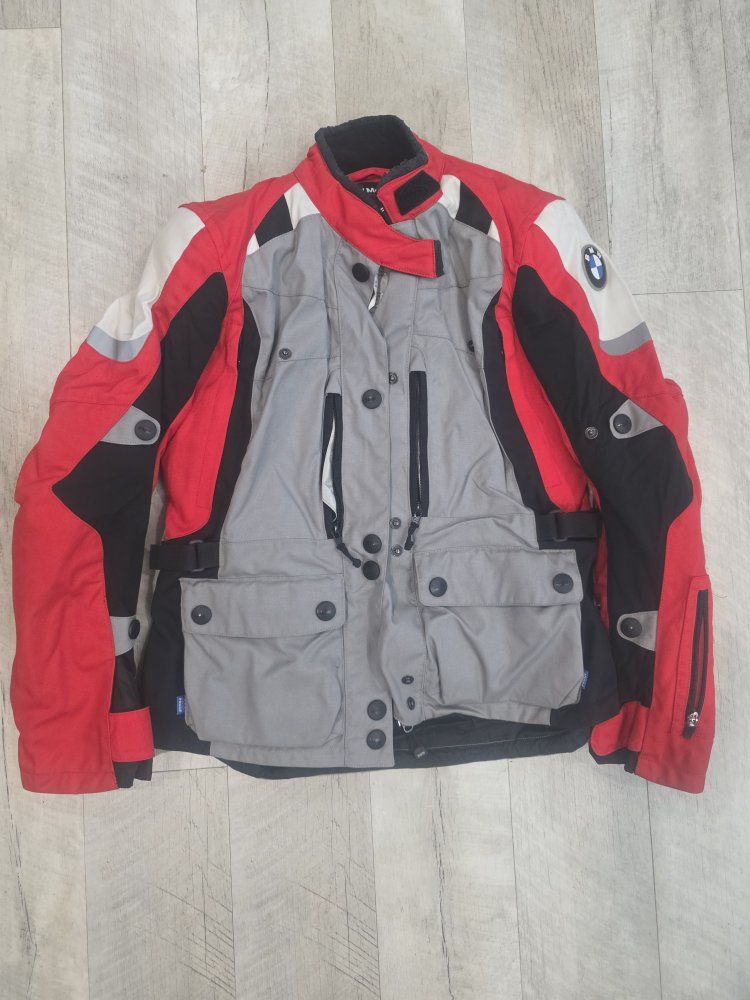 BMW Motorrad GS Dry Motorcycle Jacket Red/Grey/Black Size 36 (S)