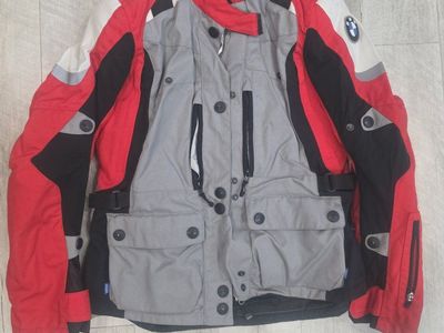 BMW Motorrad GS Dry Motorcycle Jacket Red/Grey/Black Size 36 (S)