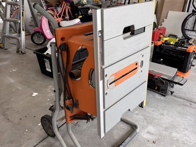 Ridgid table saw with stand
