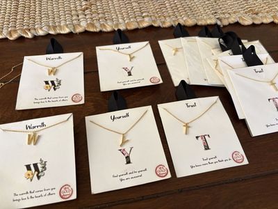 New 18K Gold Dipped Letter Initial Necklace - W, Y or T