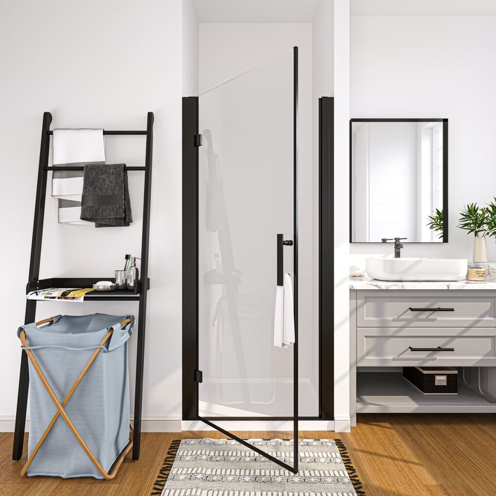 34'' W x 72'' H Frameless Hinged Shower Door