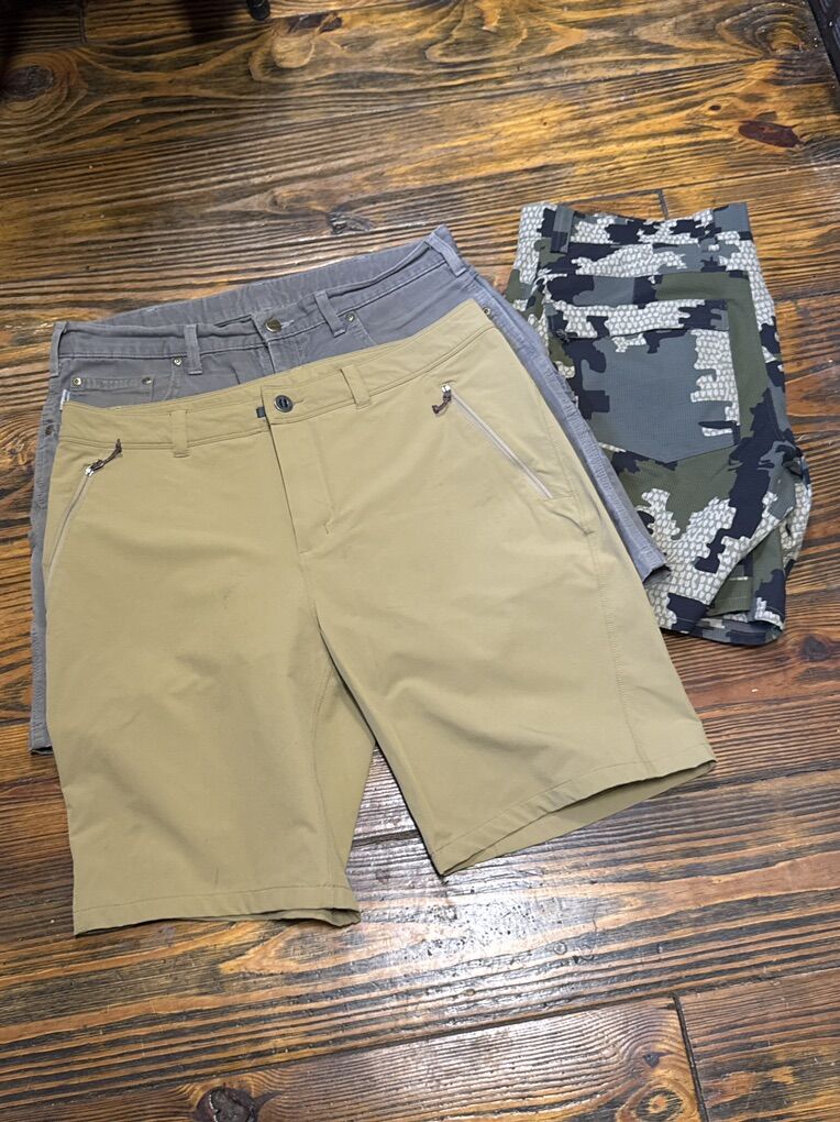 Sitka Kuiu and Carhartt Shorts