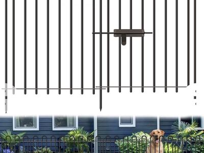 10-Panel Decorative Metal Garden Fence with Gate – 32” x 21.6 ft