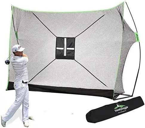 SteadyDoggie 10x7ft Golf Practice Net with Chipping Target & Carry Bag