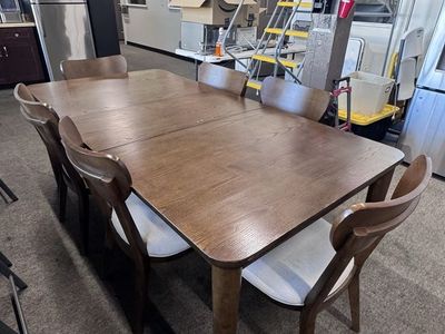 6 Person, 7 Piece Extendable Dining Table & Chairs - Wood - Mid Century Modern