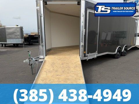 8.5x29 Alcom Aluminum All Sport Enclosed Trailer - 7'0" Interior - 10K GVWR - Rear Spoiler w/ Load Lights, Roadside Door, Roof