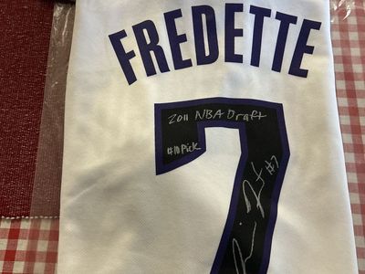 BYU Auto Rookie Basketball Jimmer Fredette Autographed Sacramento Kings Adidas NBA Home Jersey - 2011 NBA Draft #7