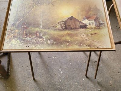2 1970s TV Trays ANDRES ORPINAS Vintage Tv Trays