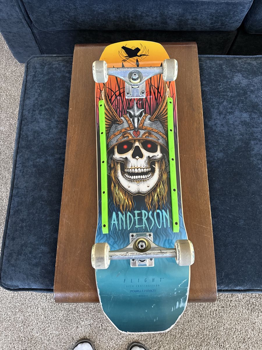 Powell Peralta Andy Anderson Flight Skateboard Deck - Like New Complete Skateboard