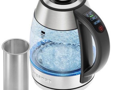 Chefman Electric Glass Kettle with Digital Temperature Control & Tea Infuser