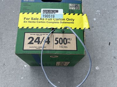 Southwire CAT5e CMR Riser Cable 24/4 Gray Unshielded Bulk Network Cable Box