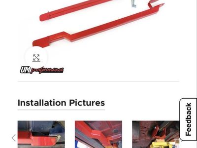 UMI Performance Weld-In Subframe Connectors for 1993-2002 GM F-Body, Red