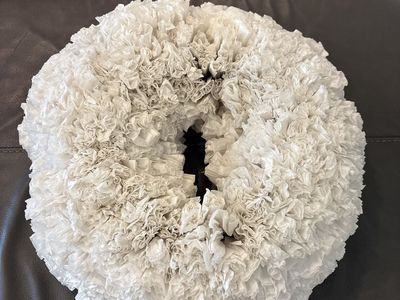 Medium size coffee filter wreath