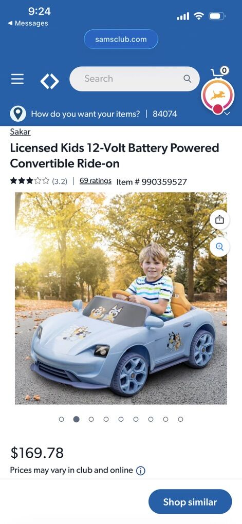 Kids Bluey Ride On Car