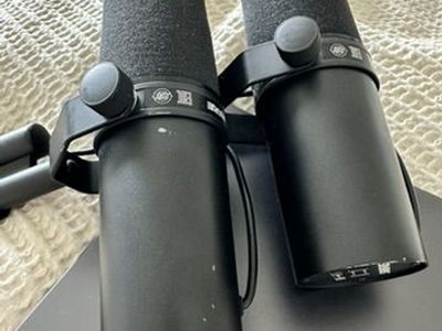 Pair of Shure SM7B Broadcast Microphones