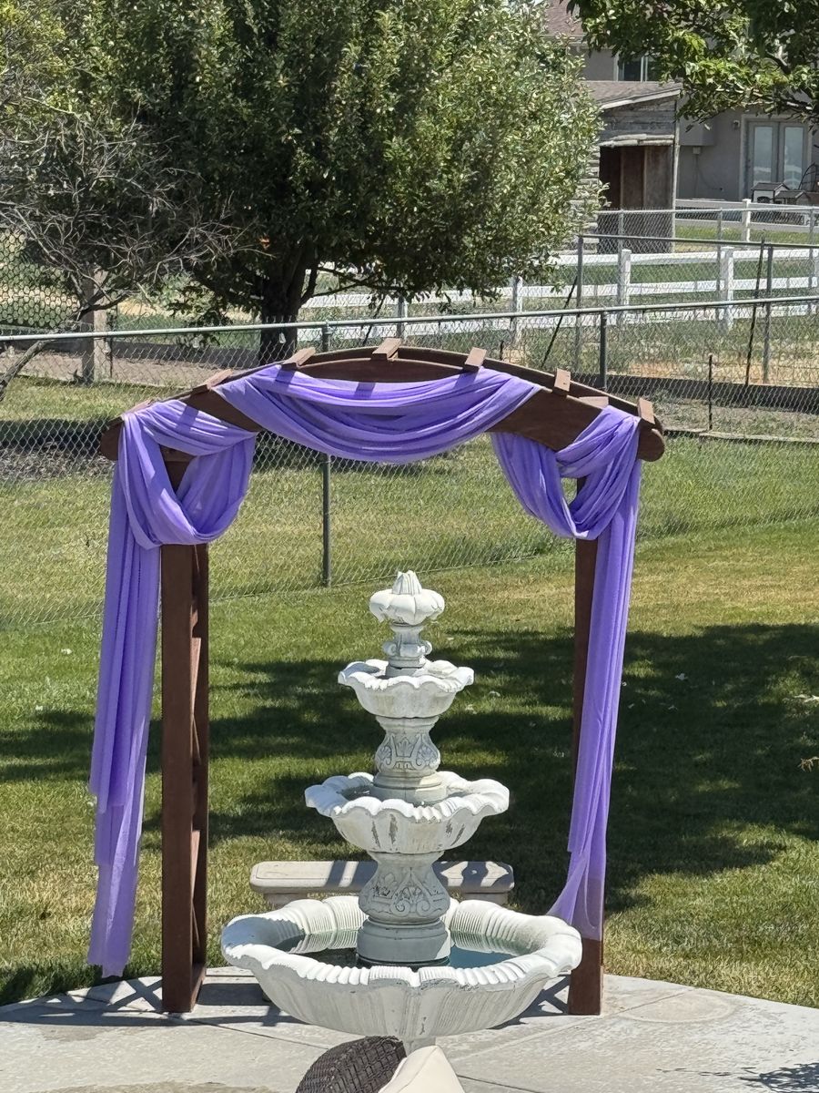 Lavender Purple Wedding Arch Draping Fabric - Chiffon Sheer - 3 Panels for Ceremony & Party Decor