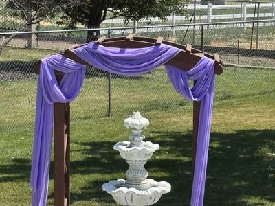 Lavender Purple Wedding Arch Draping Fabric - Chiffon Sheer - 3 Panels for Ceremony & Party Decor