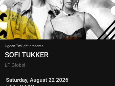 Sofi Tukker & LP Giobbi Concert Ticket - Ogden Amphitheater - August 22, 2026