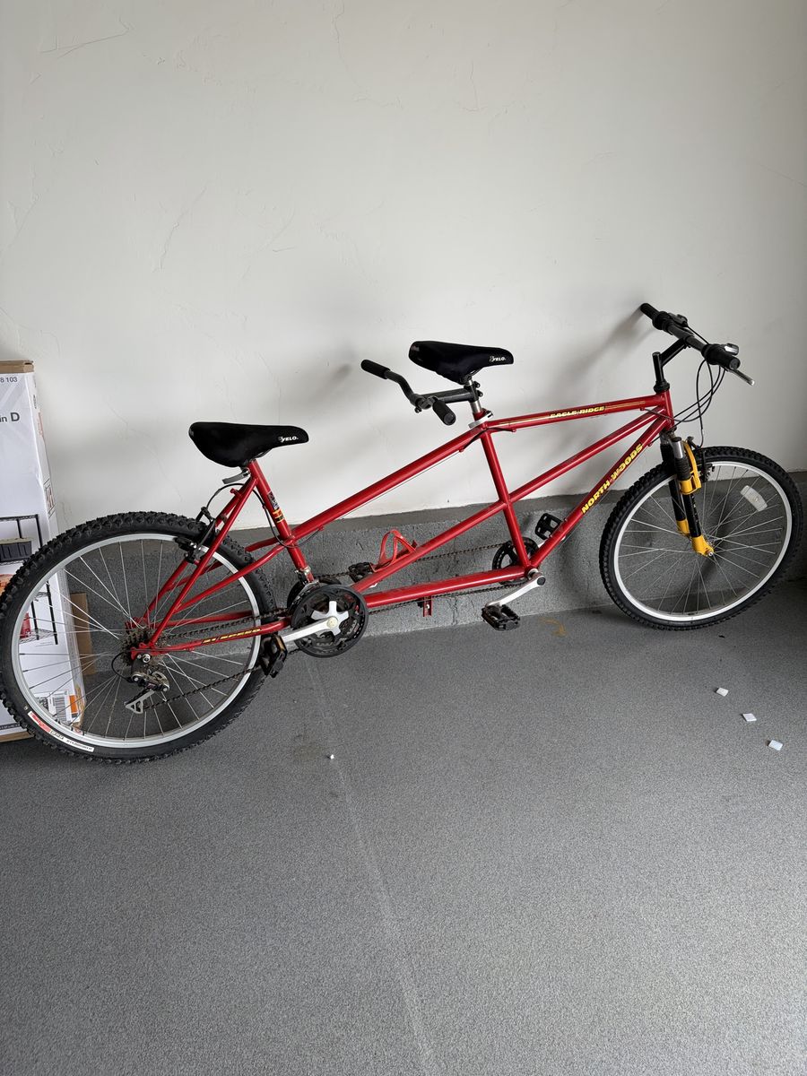 Northwoods Eagle Ridge Red Tandem Mountain Bike - Good Condition, Ready for Two!