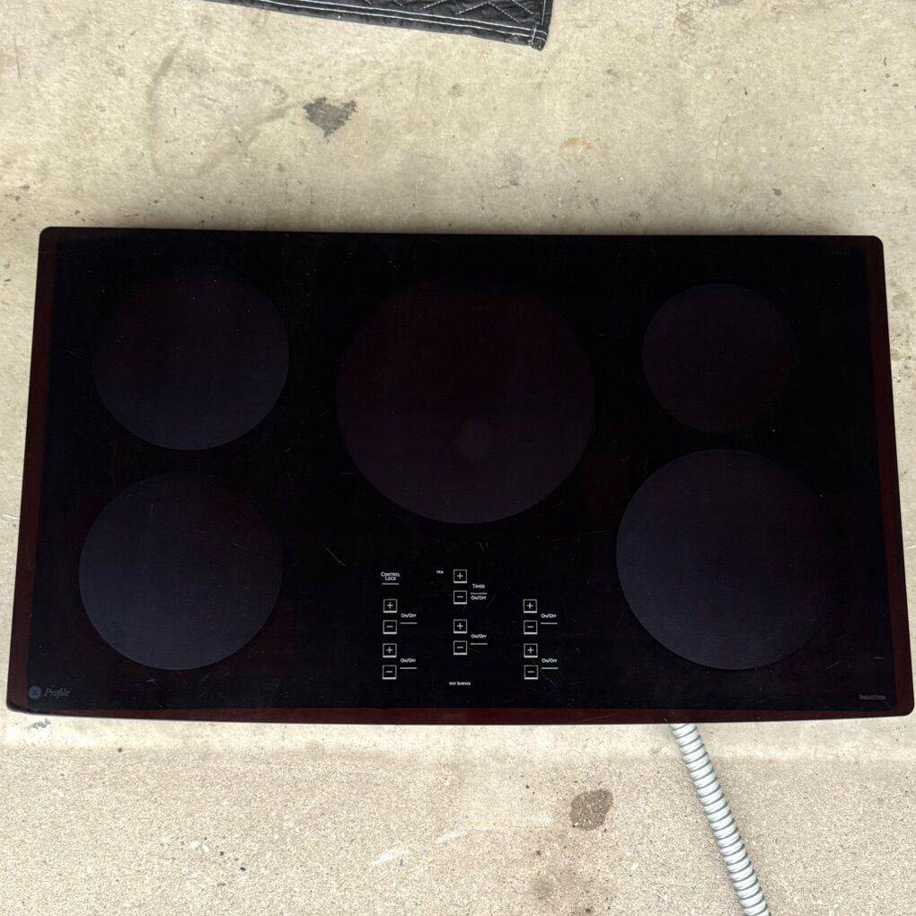 GE Profile 36 induction glass Cooktop.