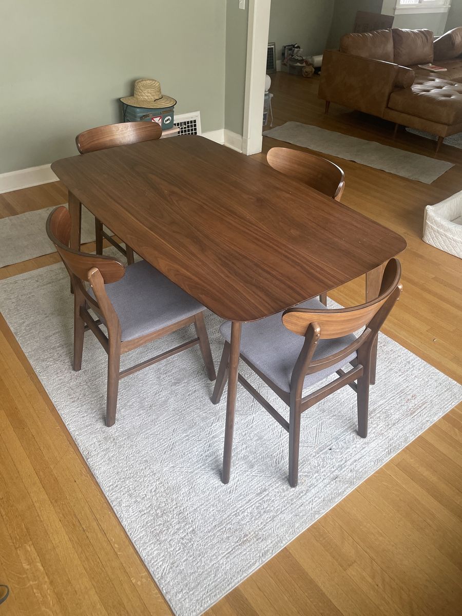 MCM style dining table & chairs