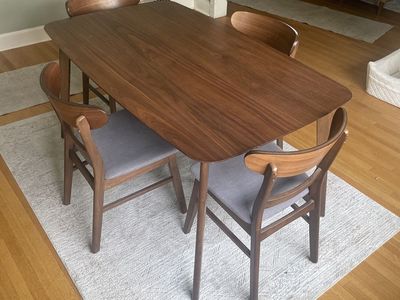 MCM style dining table & chairs