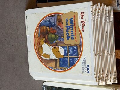Vintage RCA SelectaVision CED VideoDiscs Lot - Winnie The Pooh, The Green Berets & More (Approx 90)