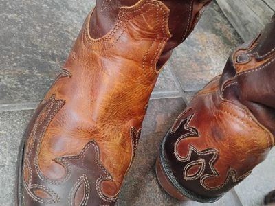 Excellent Quality Boulet Women's Full-Grain Leather Cowboy Western Boots - Size 8