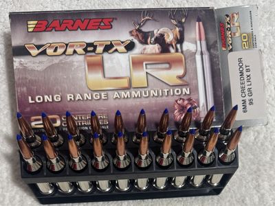 Barnes 6mm Creedmoor 95 GR VOR-TX LR Ammunition