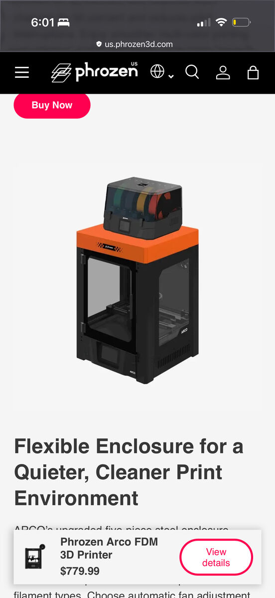 300x300x300 Multicolor 3D Printer Phrozen Arco