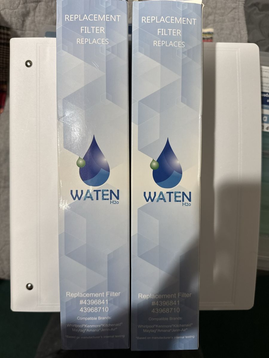 New 2-Pack Waten H2O Water Filter - Replaces Everydrop Filter 3, EDR3RXD1, 4396841, 43968710