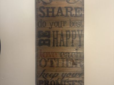Rustic Wooden Family Rules Wall Sign