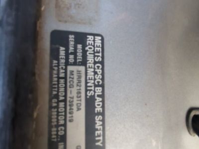 Honda Lawn Mower Gas. steel deck.