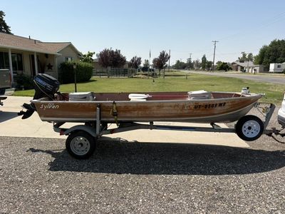 14 ft Aluminum Boat And 9.9 Outboard Motor