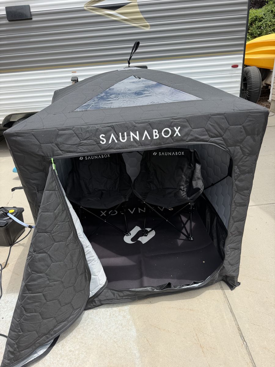 SaunaBox Go 2-Person Portable Steam Sauna Tent with Red Light Therapy