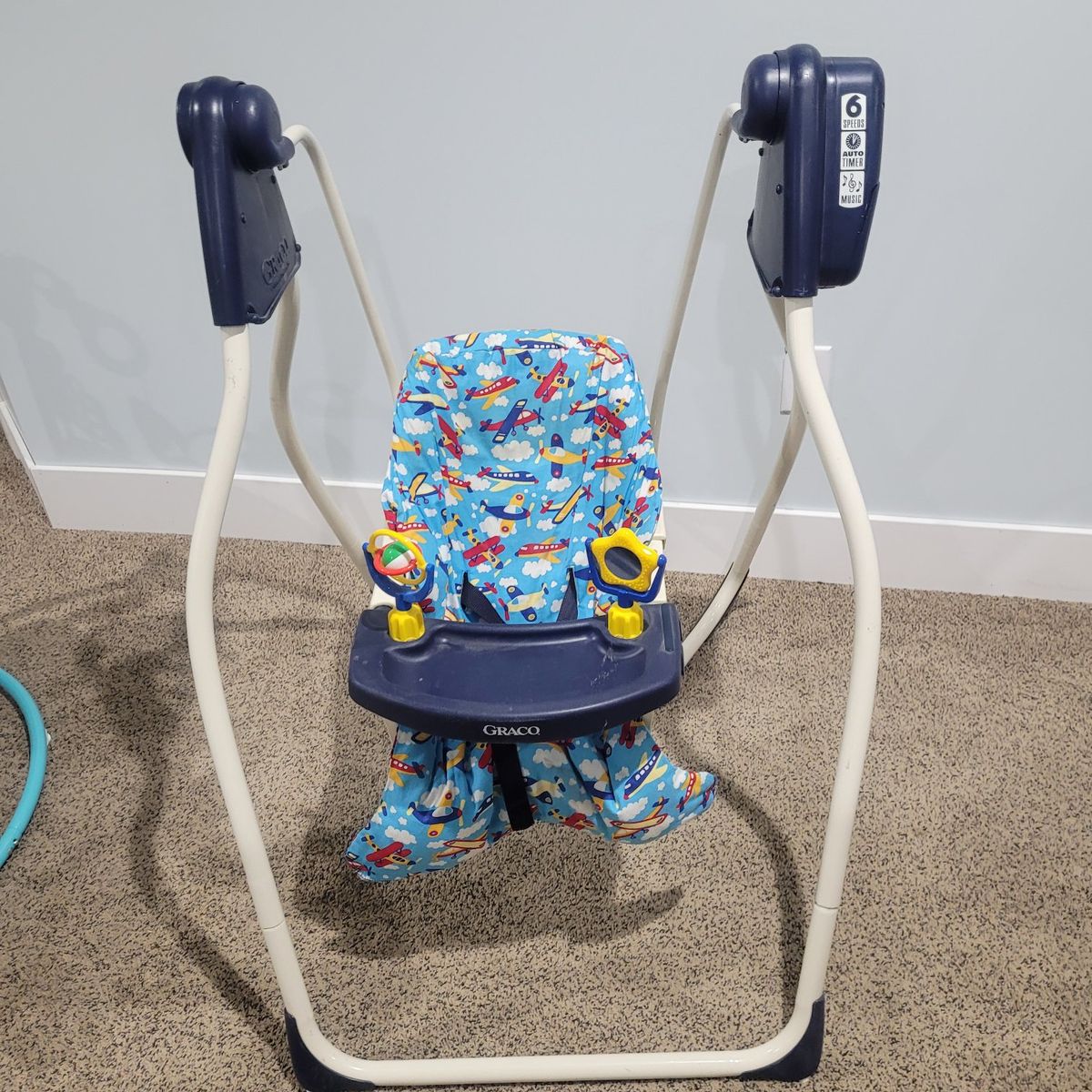 Graco OpenTop Swing Baby Soother with Multiple Speed Settings & Timer - Gently Used 2 AVAILABLE