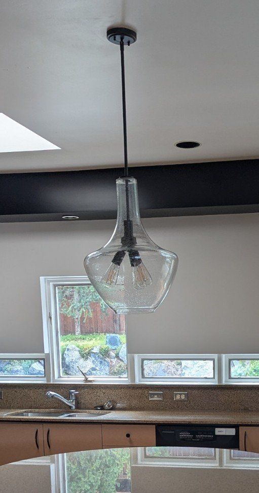 Kichler Everly 3 Light Clear Seeded Glass Pendant