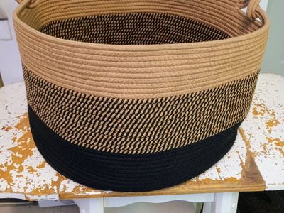 Large cloth basket. brown. New.