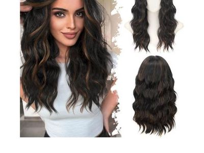 20inch wavy black brown wig