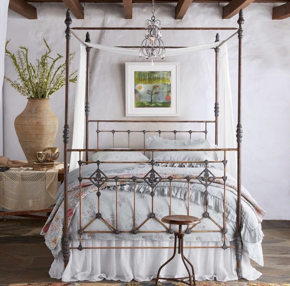 Sundance Catalog Queen Canopy Bed
